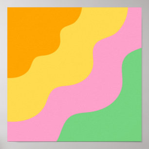 Affiche Motif Abstrait Pastel