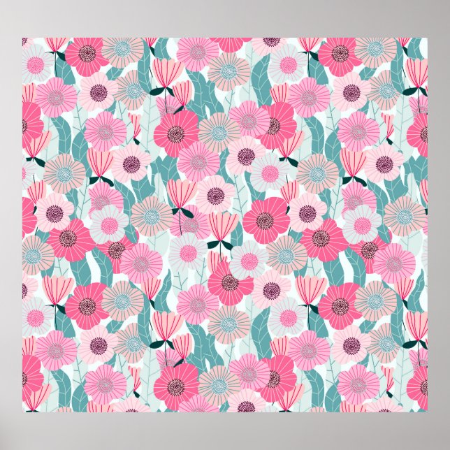 Affiche Motif Abstrait Pastel Pink (Devant)