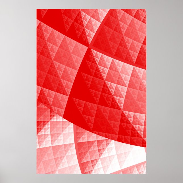 Affiche Motif abstrait rouge (Devant)