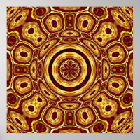 Motif Abstrait Rouge Or Bohème Marocain