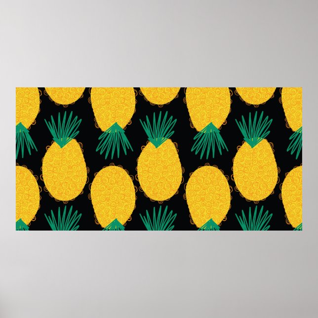 Affiche Motif abstrait sans ananas. Contemporain (Devant)