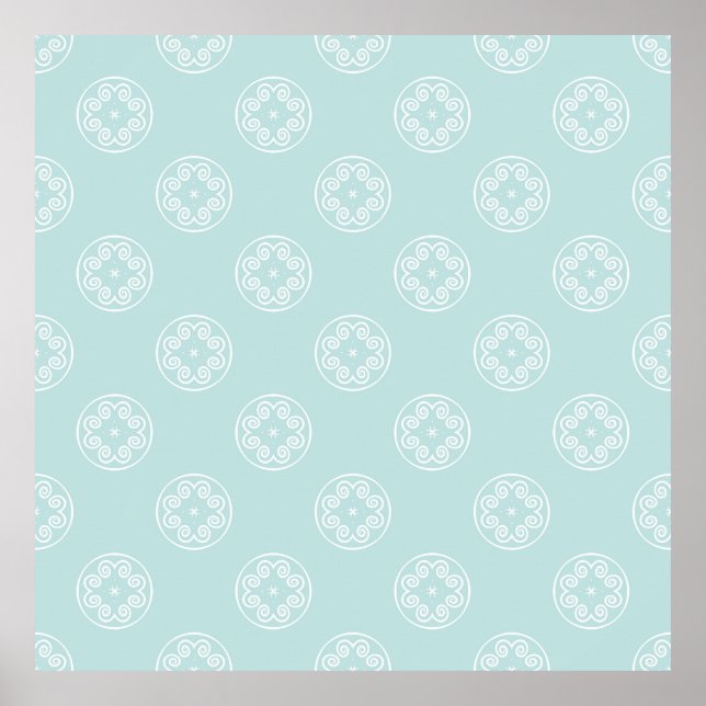 Affiche motif Abstrait sans soudure de poudre bleu couleur (Devant)