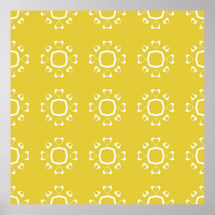 Affiche motif Abstrait transparent de couleur jaune