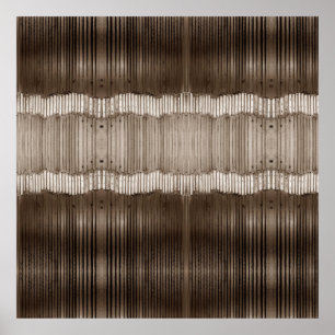 Affiche Motif Abstrait unique Brown et beige