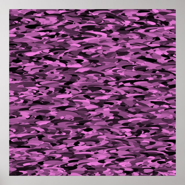 Affiche motif abstrait violet noir (Devant)