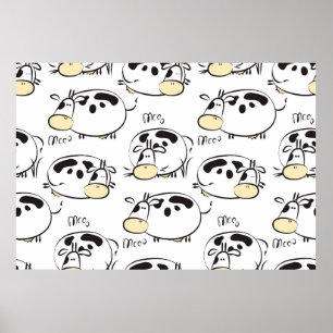 Affiche Motif amusant avec des animaux enfantins. Clip vin