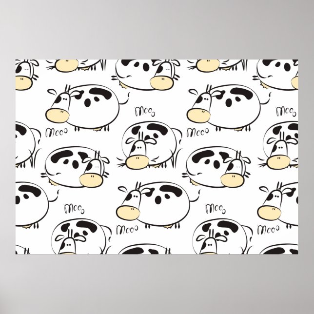 Affiche Motif amusant avec des animaux enfantins. Clip vin (Devant)