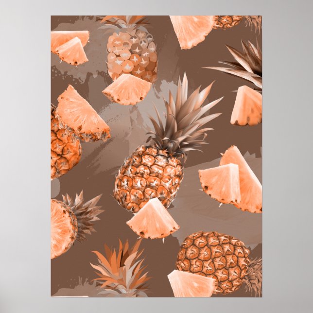 Affiche Motif Ananas 4 (Devant)