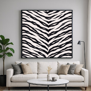 Affiche Motif animalier Tigre Blanc