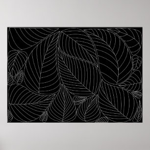 Affiche motif arrière - plan feuille. - Illustration, offi