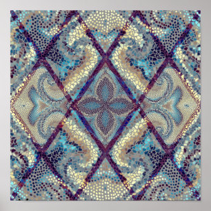 Affiche Motif arrière - plan sans couture. Art mosaïque mo