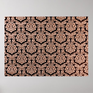 Affiche Motif Art déco. Arrière - plan doré sans couture.