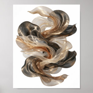 Affiche Motif artistique ART ABSTRAIT Gris Spirituel