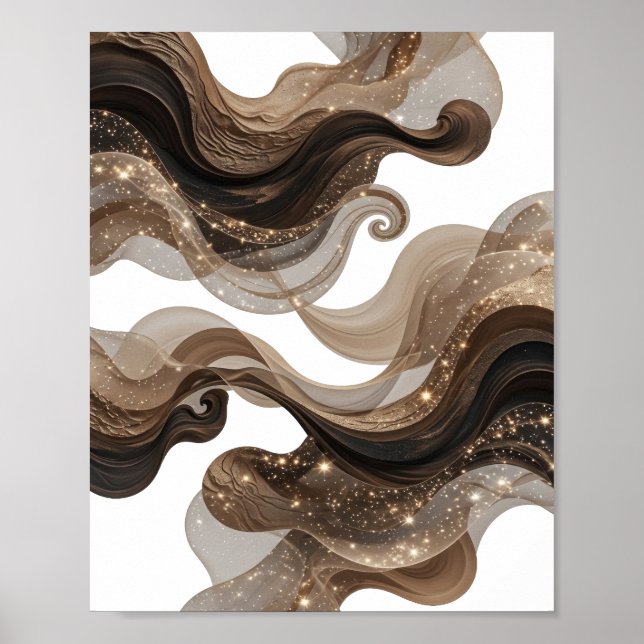 Affiche Motif artistique ART ABSTRAIT Or Bold (Devant)