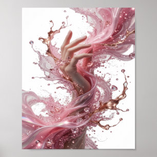 Affiche Motif artistique ART ABSTRAIT Or clair