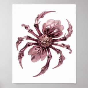 Affiche Motif artistique ART ABSTRAIT Rose tendance