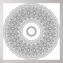 Motif artistique de bague mandala avec médaillon o