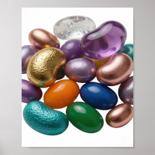 Affiche Motif Artistique Iconique GUMMY BEANS en Argent
