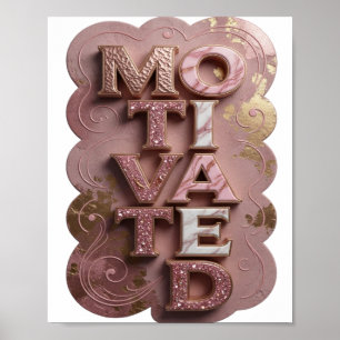 Affiche Motif Artistique MOTIVÉ Or Vibrant