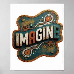 Affiche Motif Artistique Orange Classique IMAGINE