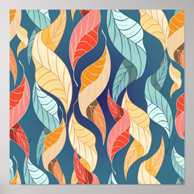 Affiche Motif automne (Devant)