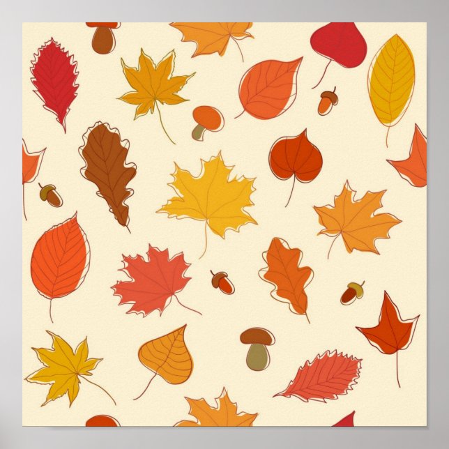 Affiche Motif automne (Devant)