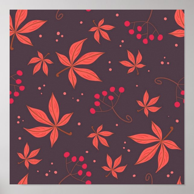 Affiche Motif automne (Devant)