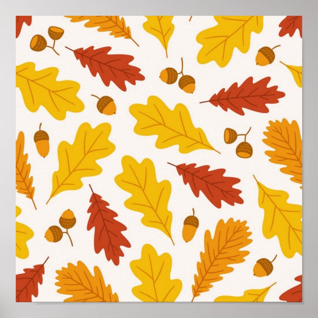 Affiche Motif automne (Devant)