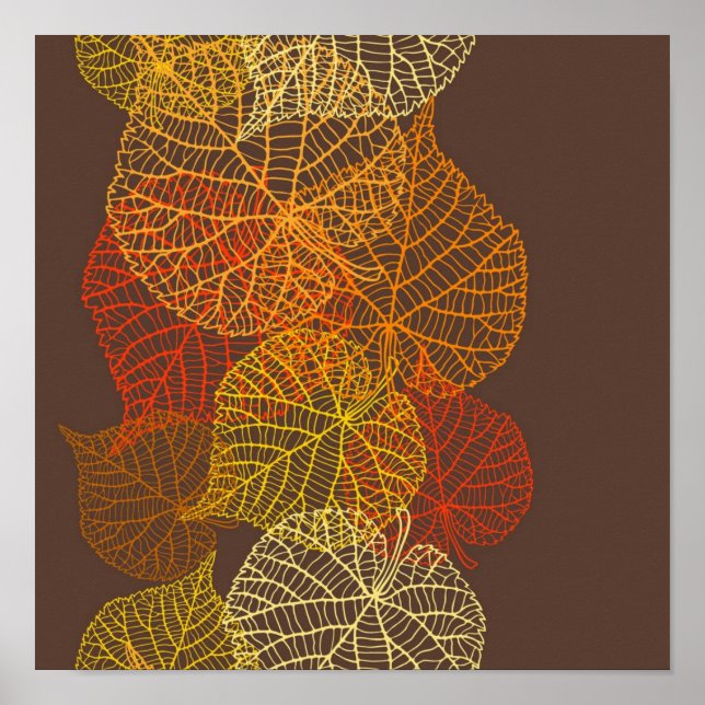 Affiche Motif automne (Devant)