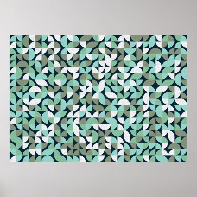 Affiche Motif avec triangles de couleur aléatoire Générati (Devant)