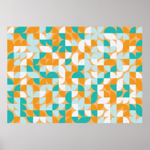 Affiche Motif avec triangles de couleur aléatoire Générati