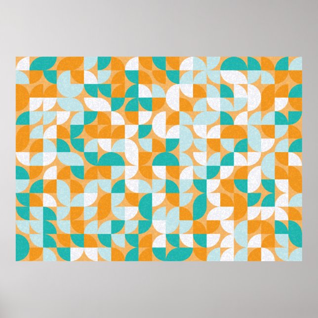 Affiche Motif avec triangles de couleur aléatoire Générati (Devant)