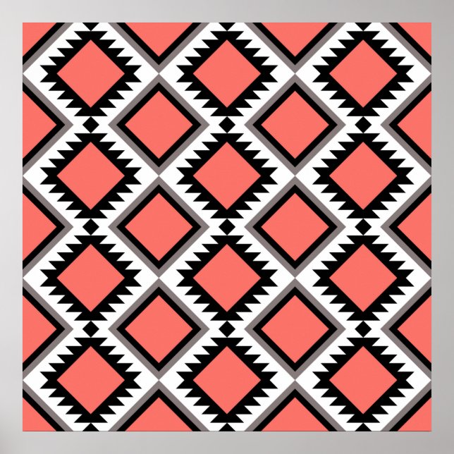 Affiche Motif Aztec (Devant)