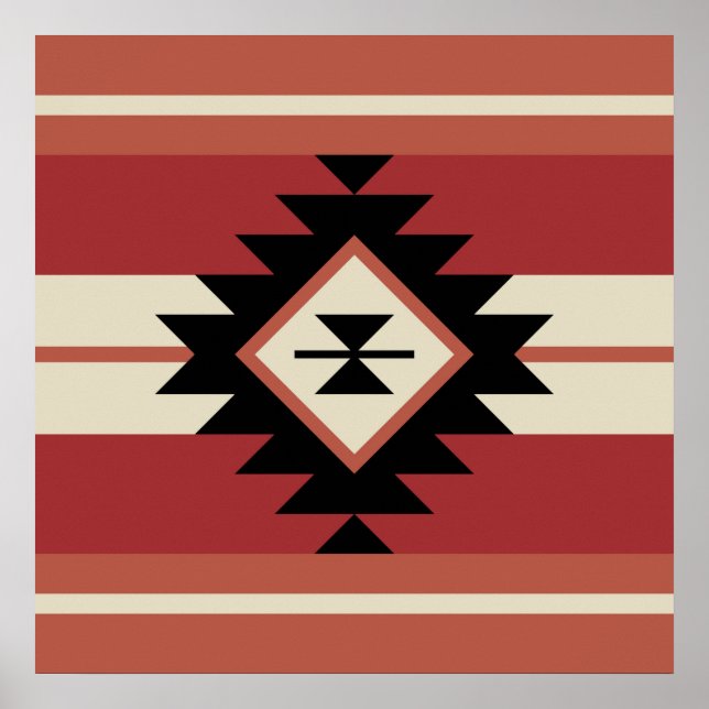 Affiche Motif Aztec (Devant)