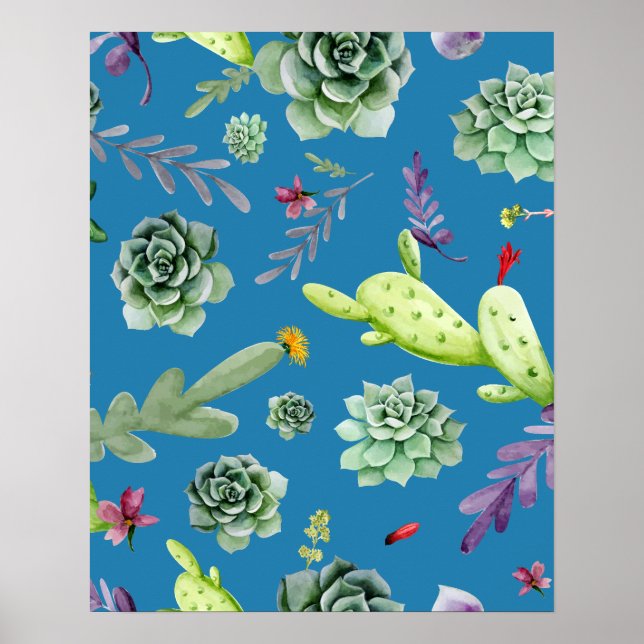 Affiche Motif Cactus 5 (Devant)