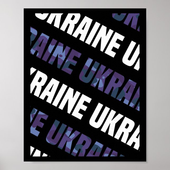Affiche Motif camouflage ukrainien Camouflage violet  (Devant)