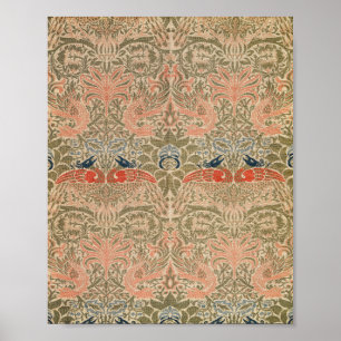 Affiche Motif célèbre des oiseaux de William morris