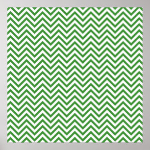 Affiche Motif Chevron Vert