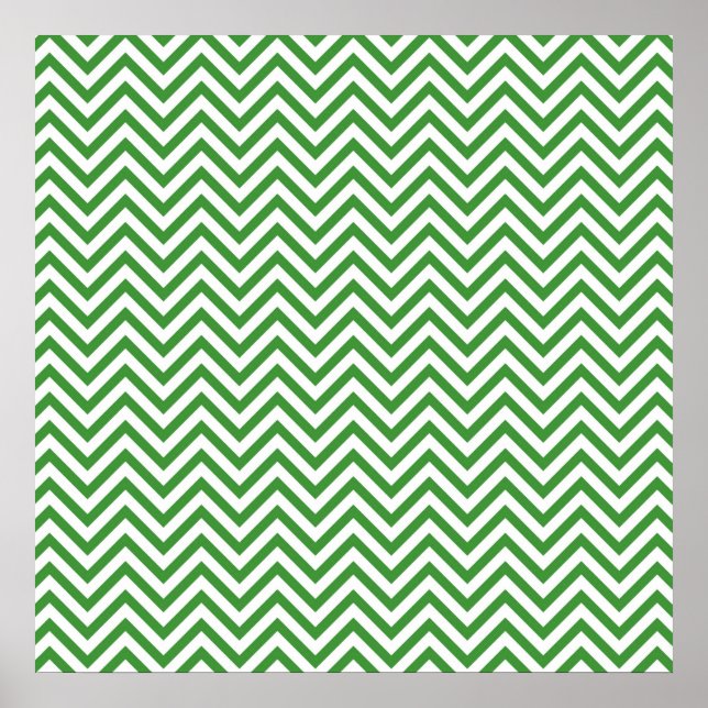 Affiche Motif Chevron Vert (Devant)