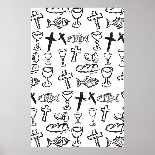 Affiche Motif chrétien (Devant)