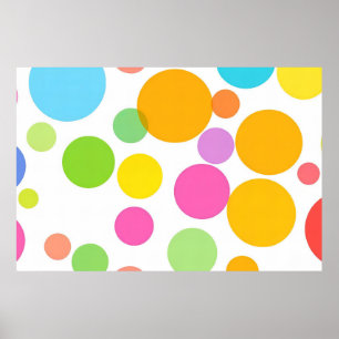 Affiche Motif circulaire coloré et dynamique Abstrait mode