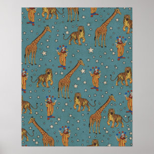 Affiche Motif cirque vintage