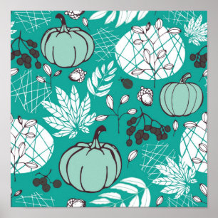 Affiche motif citrouille