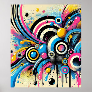 Affiche Motif coloré abstrait