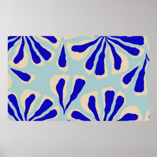 Affiche Motif contemporaine tendance florale sans couture.