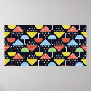 Affiche Motif continu pluie