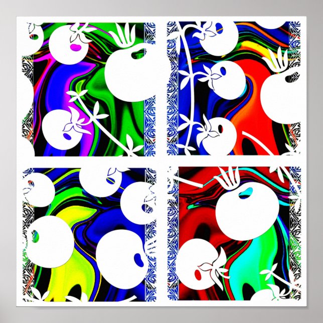 Affiche Motif couleur (Devant)