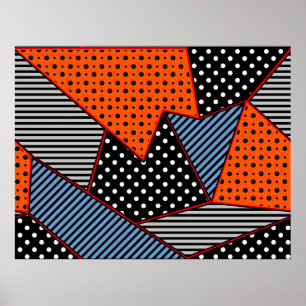 Affiche motif créatif sans couture avec compositi géométri