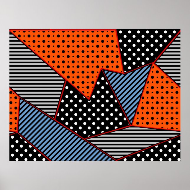 Affiche motif créatif sans couture avec compositi géométri (Devant)