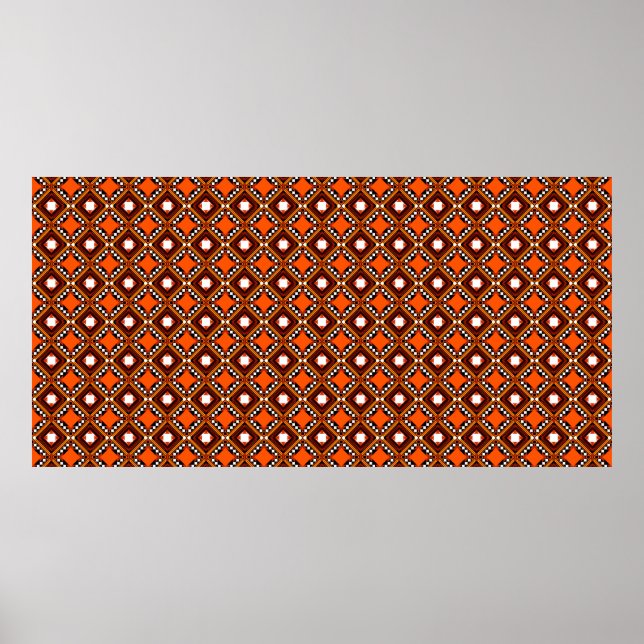 Affiche Motif créatif sans couture avec dessin à la main g (Devant)